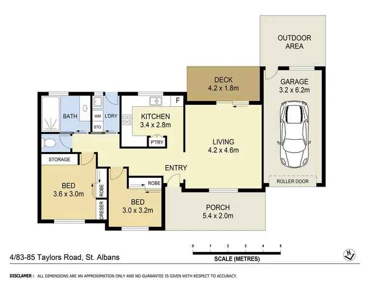 Floorplan of Homely unit listing, 4/83-85 Taylors Road, St Albans VIC 3021