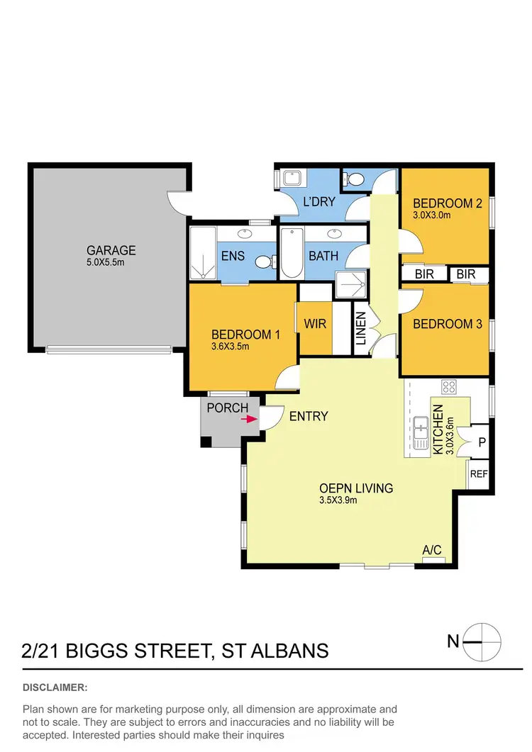 Floorplan of Homely unit listing, 2/21 Biggs Street, St Albans VIC 3021