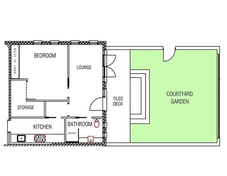 Floorplan of Homely unit listing, 3/58 Broadway, Elwood VIC 3184