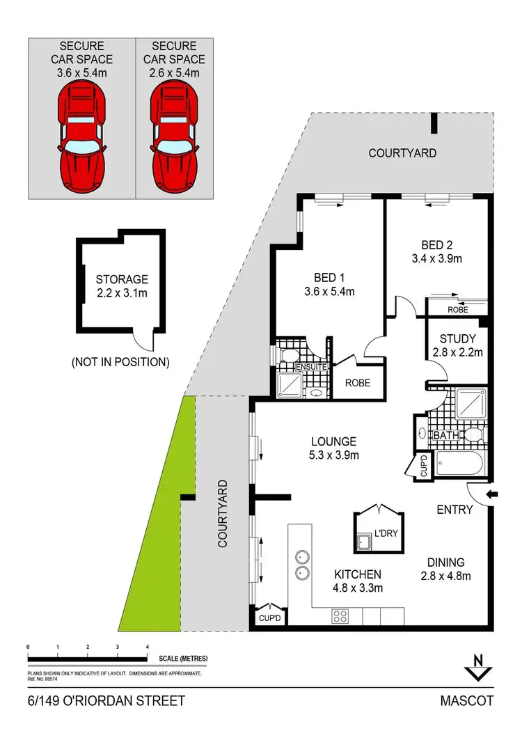 Floorplan of Homely apartment listing, G6/149 O'Riordan St, Mascot NSW 2020
