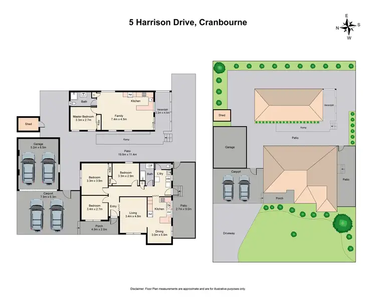 Floorplan of Homely house listing, 5 Harrison Dr, Cranbourne VIC 3977