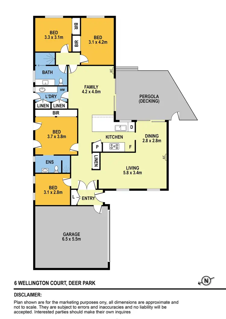 Floorplan of Homely house listing, 6 Wellington Court, Deer Park VIC 3023