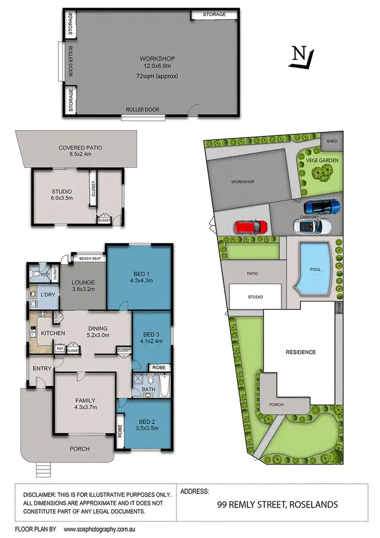 Floorplan of Homely house listing, 99 Remly Street, Roselands NSW 2196