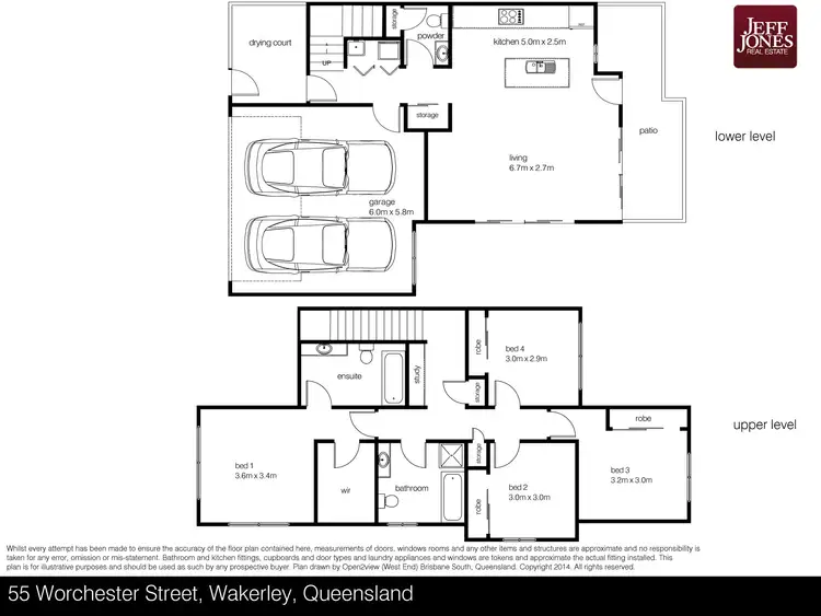 Floorplan of Homely house listing, 55 Worchester Crescent, Wakerley QLD 4154