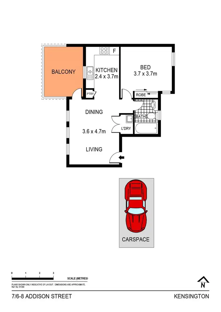 Floorplan of Homely apartment listing, 7/6 Addison Street, Kensington NSW 2033