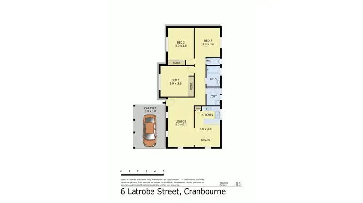 Floorplan of Homely house listing, 6 Latrobe Street, Cranbourne VIC 3977