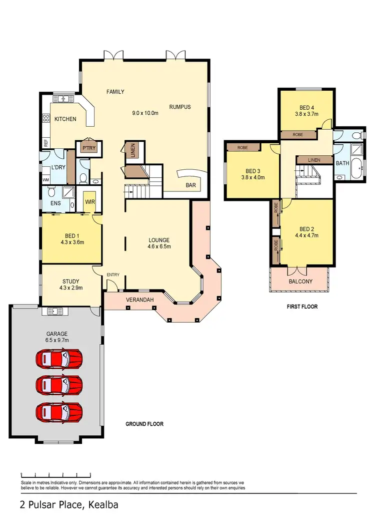 Floorplan of Homely house listing, 2 Pulsar Court, Kealba VIC 3021