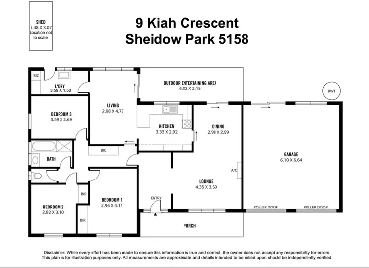 Floorplan of Homely house listing, 9 Kiah Crescent, Sheidow Park SA 5158