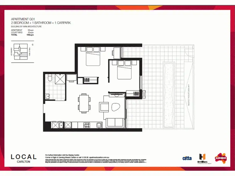 Floorplan of Homely apartment listing, 1/82 Canning Street, Carlton VIC 3053