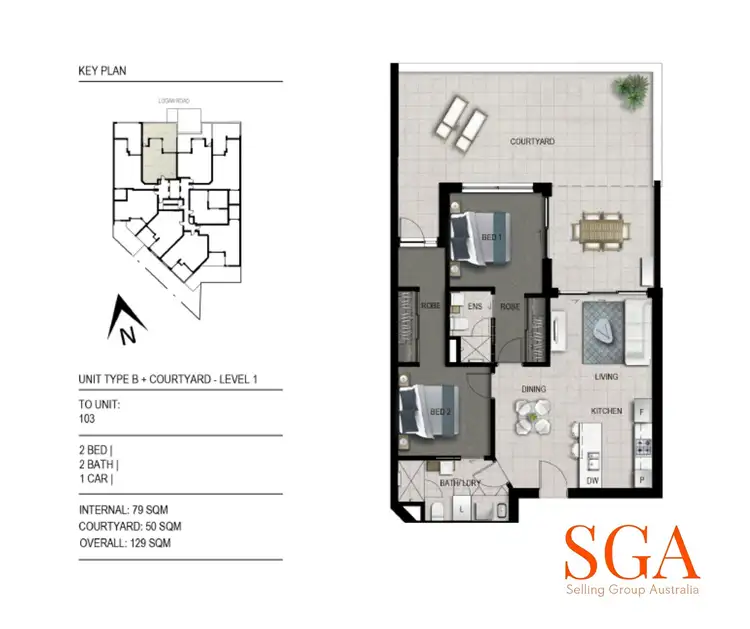 Floorplan of Homely apartment listing, 103/283 Logan Rd, Greenslopes QLD 4120