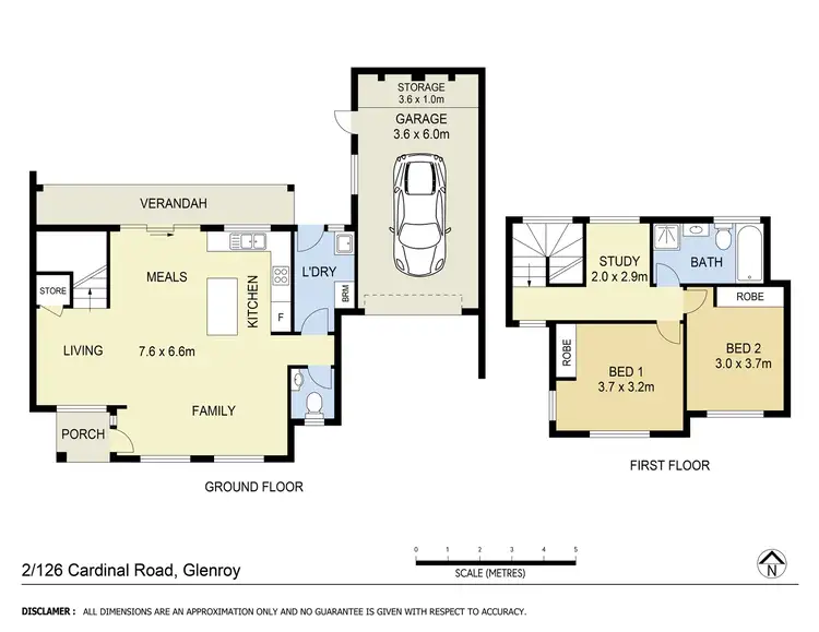 Floorplan of Homely house listing, 2/126 Cardinal Road, Glenroy VIC 3046