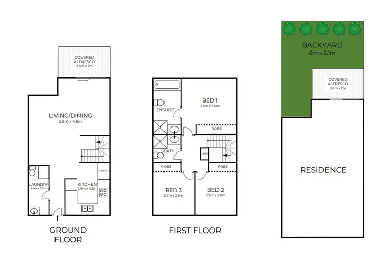 Floorplan of Homely townhouse listing, 12/6 Mowbray Street, Sylvania NSW 2224