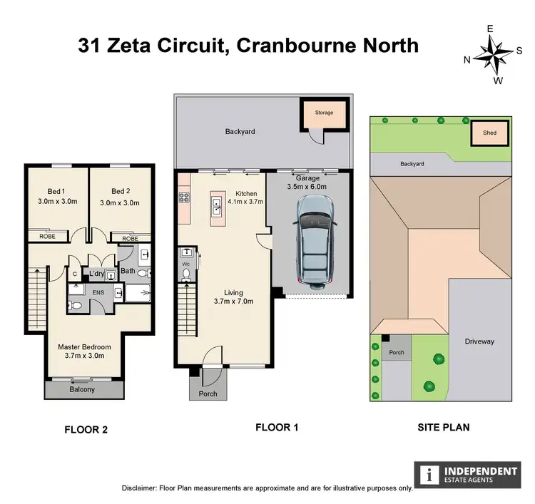 Floorplan of Homely house listing, 31 Zeta Circuit, Cranbourne North VIC 3977