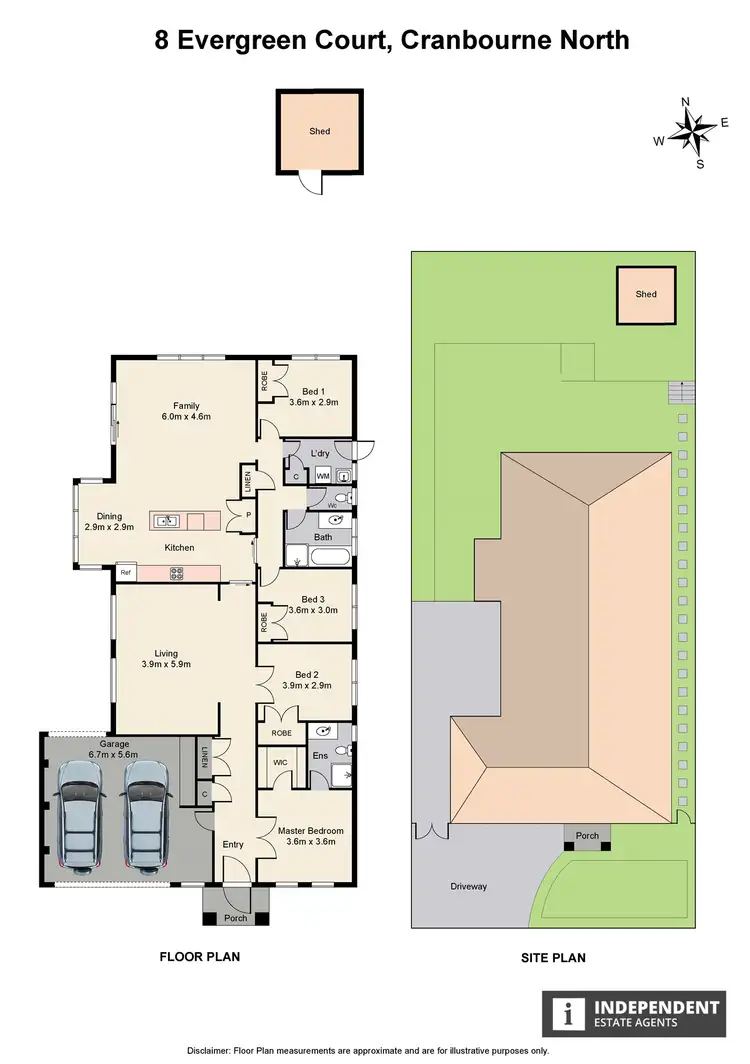 Floorplan of Homely house listing, 8 Evergreen Court, Cranbourne North VIC 3977