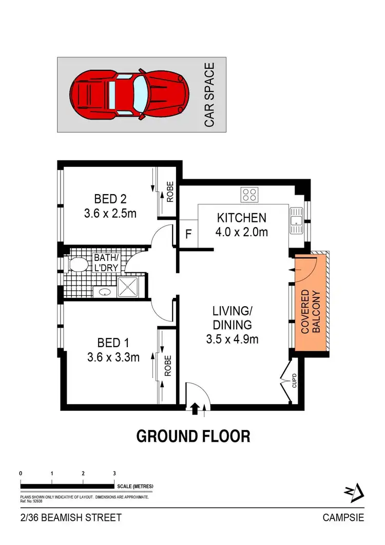 Floorplan of Homely apartment listing, 2/36 Beamish Street, Campsie NSW 2194
