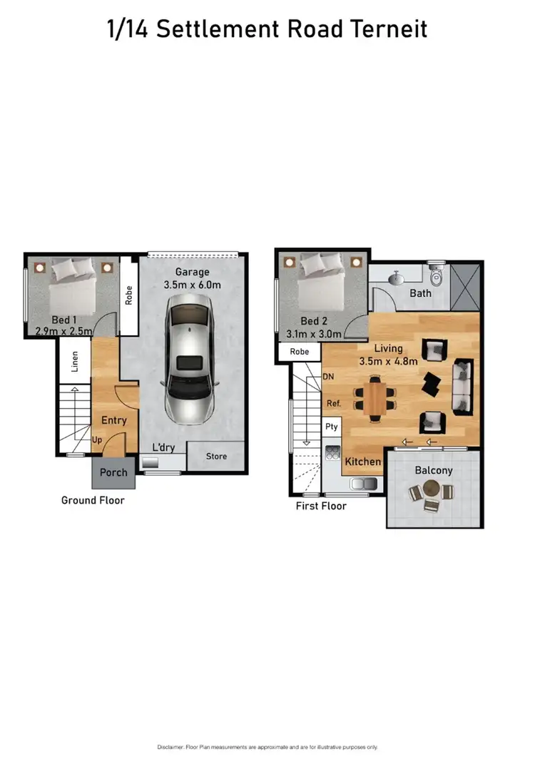 Floorplan of Homely townhouse listing, 14 Settlement Road, Tarneit VIC 3029