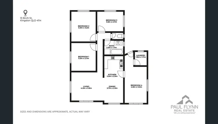 Floorplan of Homely house listing, 13 Birch Street, Kingston QLD 4114