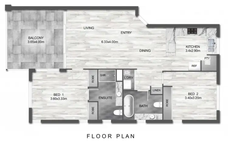Floorplan of Homely unit listing, 16/10-12 Oyster Crt, Trinity Beach QLD 4879