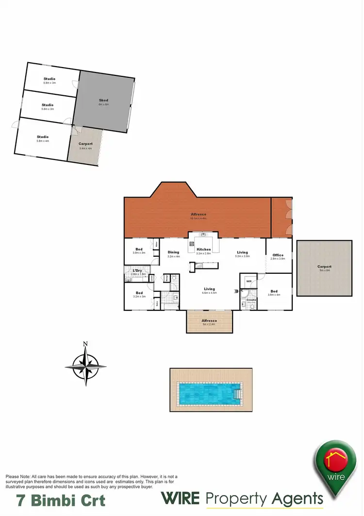 Floorplan of Homely house listing, 7 Bimbi Court, Highfields QLD 4352