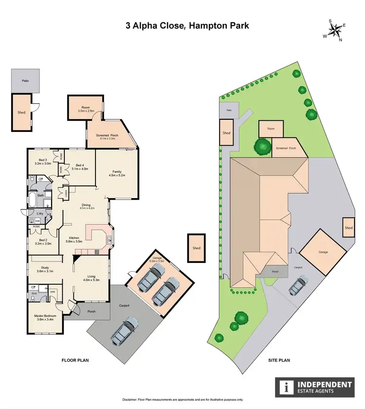 Floorplan of Homely house listing, 3 Alpha Close, Hampton Park VIC 3976