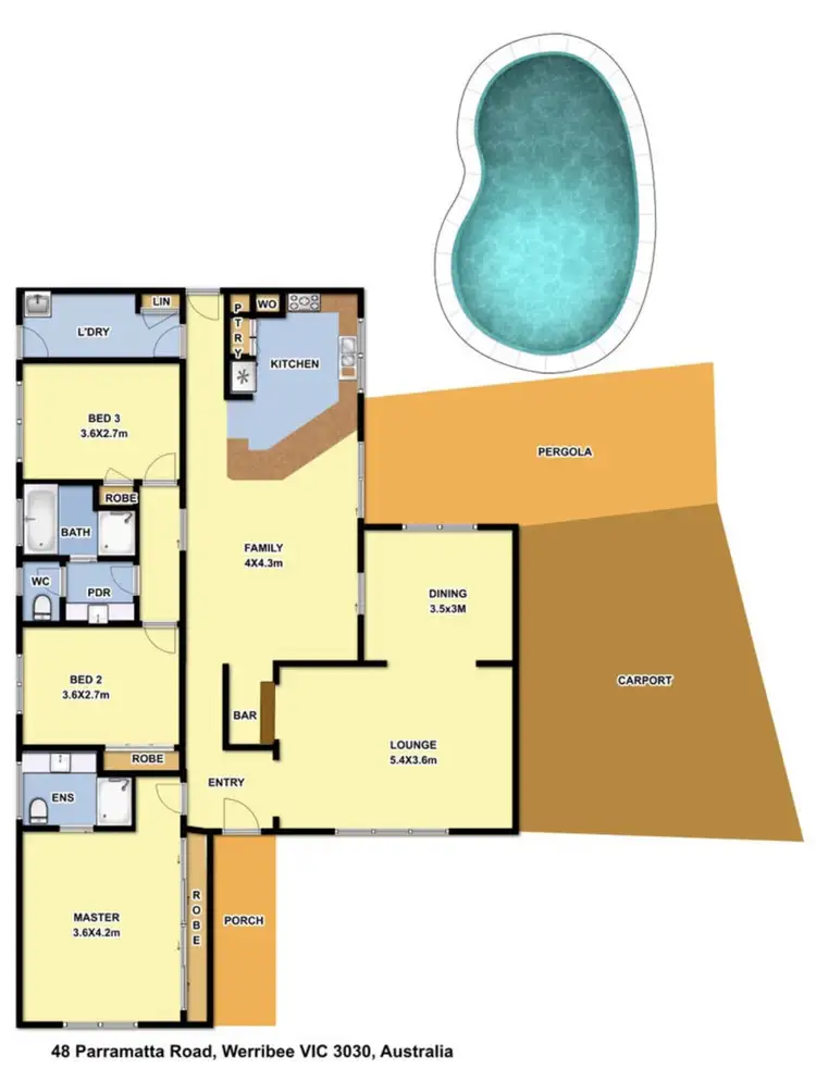 Floorplan of Homely house listing, 48 Parramatta Rd, Werribee VIC 3030