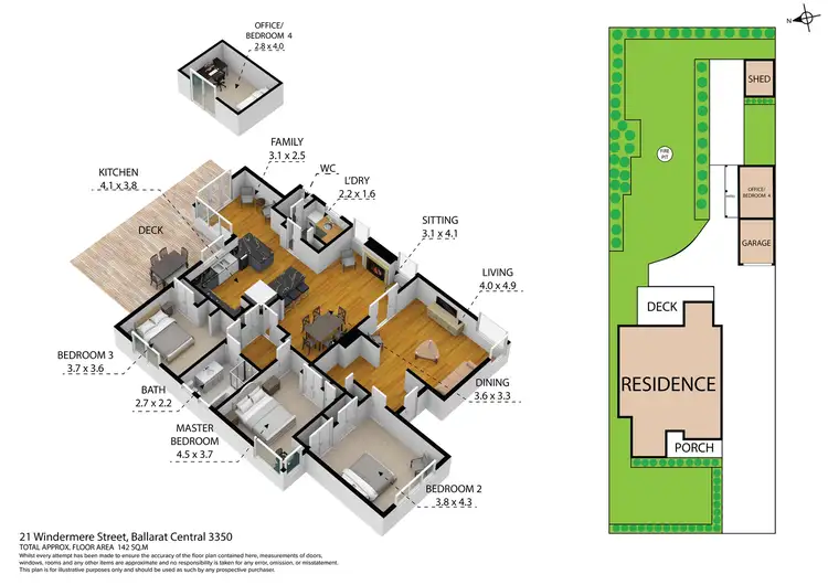 Floorplan of Homely house listing, 21 Windermere St, Ballarat Central VIC 3350