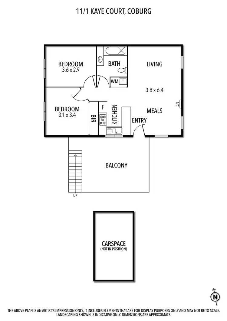 Floorplan of Homely apartment listing, 11/1 Kaye Court, Coburg VIC 3058