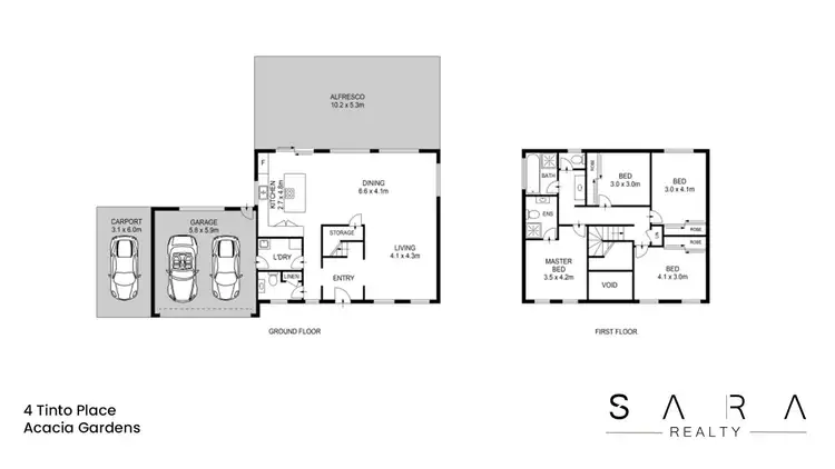 Floorplan of Homely house listing, 4 Tinto Place, Acacia Gardens NSW 2763