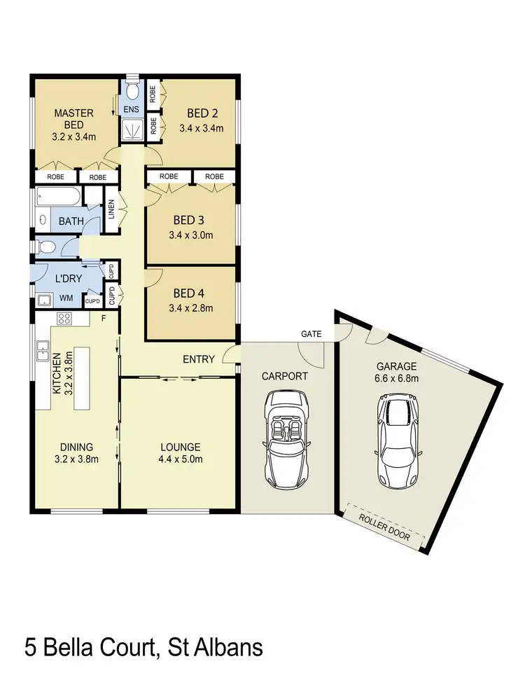 Floorplan of Homely house listing, 5 Bella Court, St Albans VIC 3021