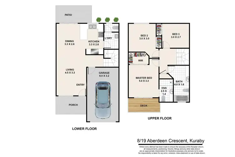 Floorplan of Homely townhouse listing, 19 Aberdeen Crescent, Kuraby QLD 4112