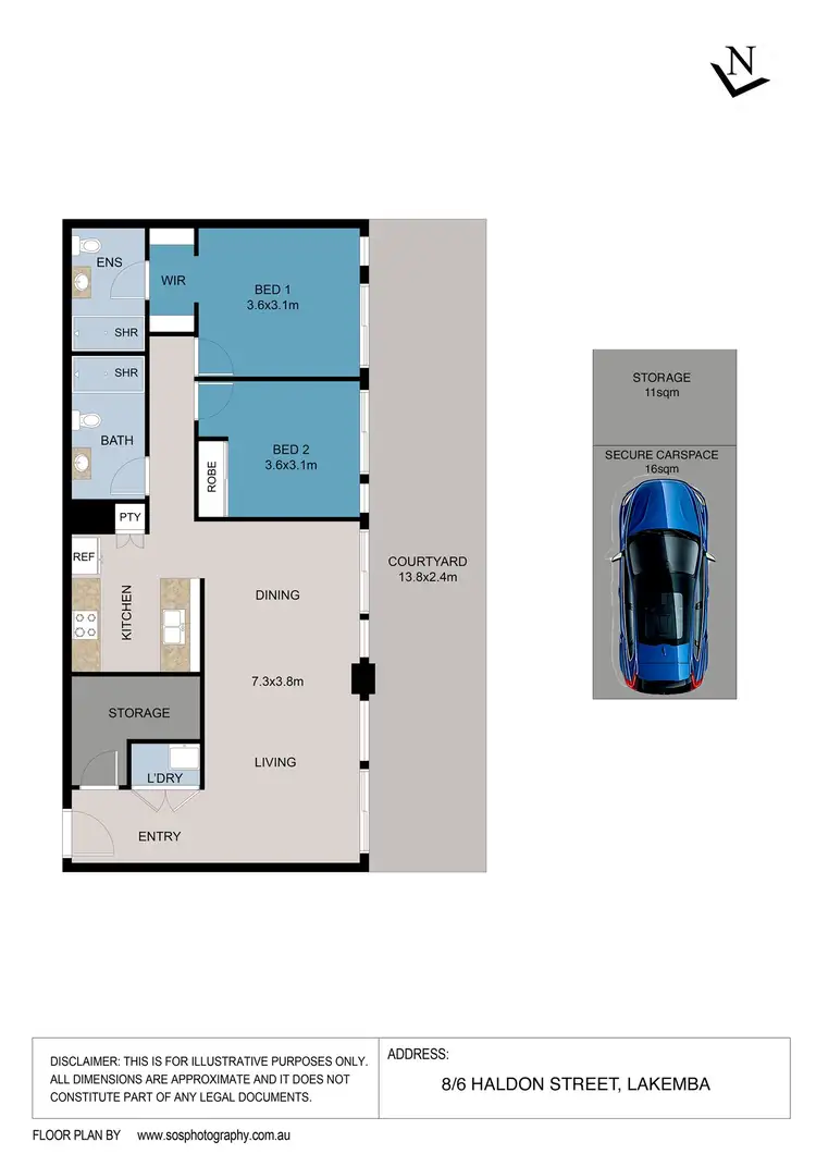 Floorplan of Homely unit listing, 8/6 Haldon Street, Lakemba NSW 2195