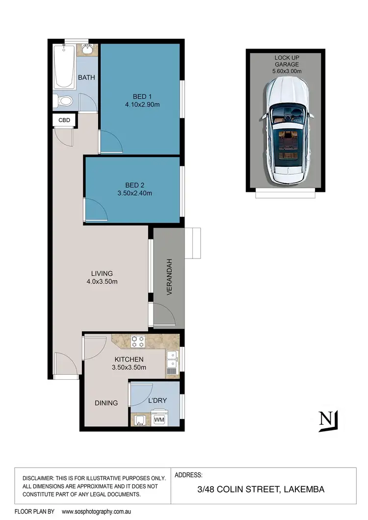 Floorplan of Homely unit listing, 3/48 Colin Street, Lakemba NSW 2195