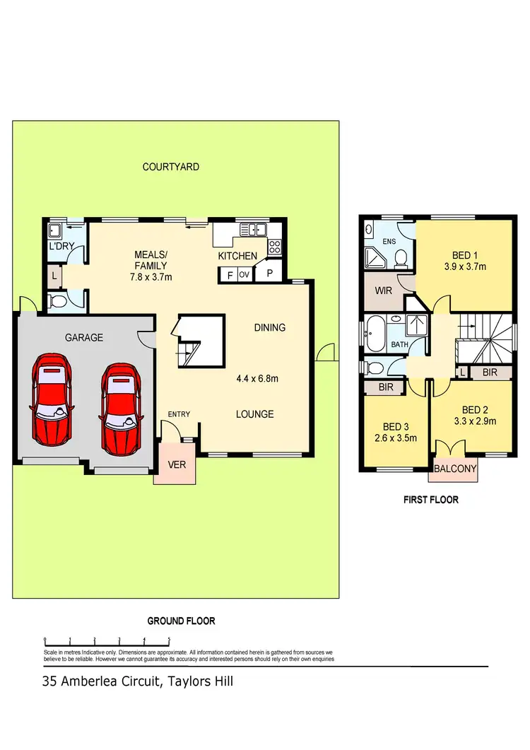 Floorplan of Homely townhouse listing, 35 Amberlea Circuit, Taylors Hill VIC 3037