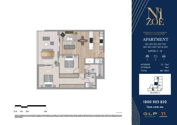 Floorplan of Homely apartment listing, 307A/1 Zoe Place, Mount Druitt NSW 2770