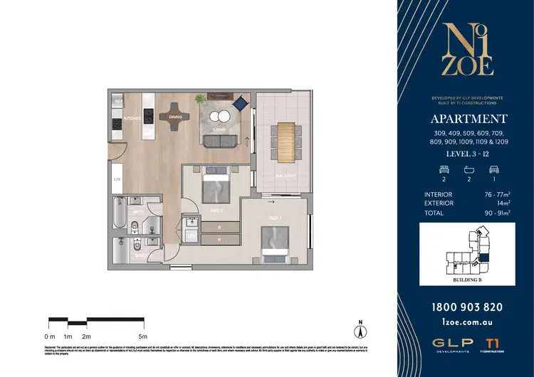 Floorplan of Homely apartment listing, 309B/1 Zoe Place, Mount Druitt NSW 2770