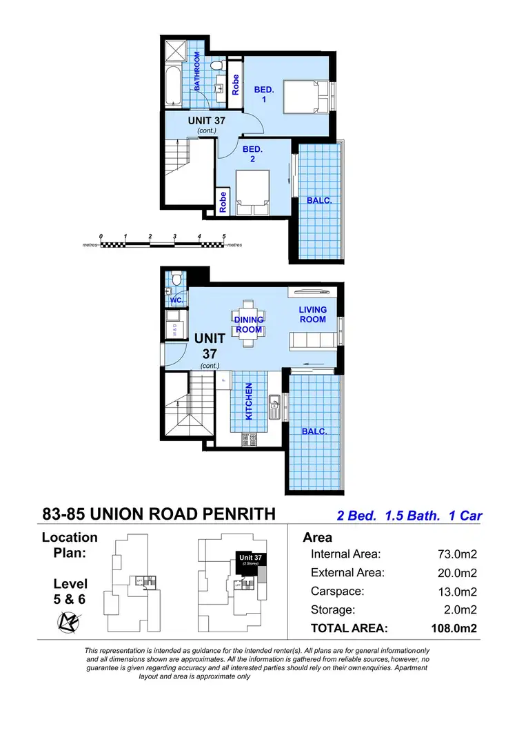 Floorplan of Homely apartment listing, 37/83-85 Union Road, Penrith NSW 2750