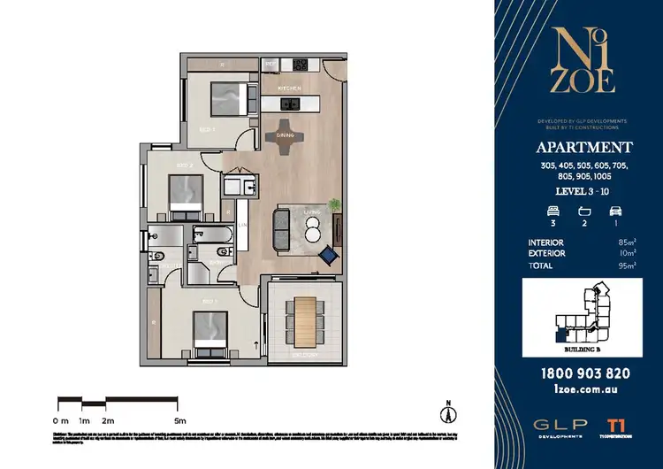Floorplan of Homely apartment listing, 605B/1 Zoe Place, Mount Druitt NSW 2770