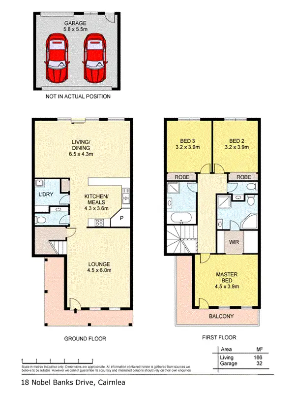 Floorplan of Homely townhouse listing, 18 Nobel Banks Drive, Cairnlea VIC 3023