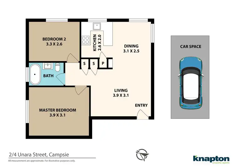 Floorplan of Homely unit listing, 2/4-6 Unara Street, Campsie NSW 2194
