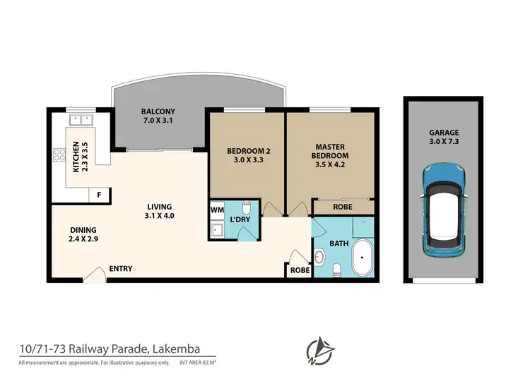 Floorplan of Homely unit listing, 10/71-73 Railway Parade, Wiley Park NSW 2195