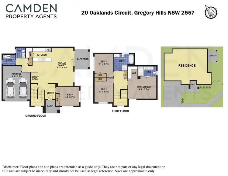 Floorplan of Homely house listing, 20 Oaklands Cct, Gregory Hills NSW 2557