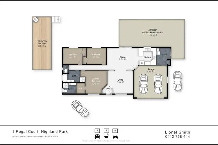 Floorplan of Homely house listing, 1 Regal Court, Highland Park QLD 4211