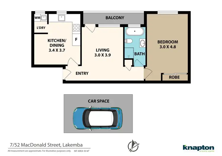 Floorplan of Homely unit listing, 7/52 Macdonald Street, Lakemba NSW 2195
