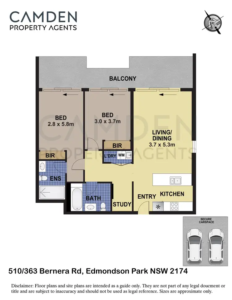 Floorplan of Homely unit listing, 510/363 Bernera Road, Edmondson Park NSW 2174