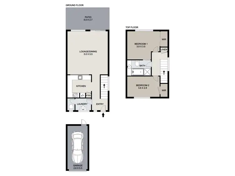 Floorplan of Homely unit listing, 28/81 Olsen Avenue, Labrador QLD 4215