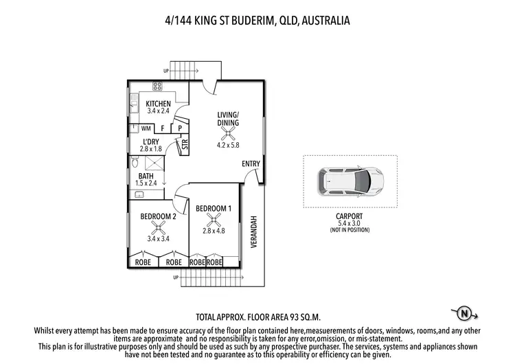 Floorplan of Homely unit listing, 4/144 King Street, Buderim QLD 4556