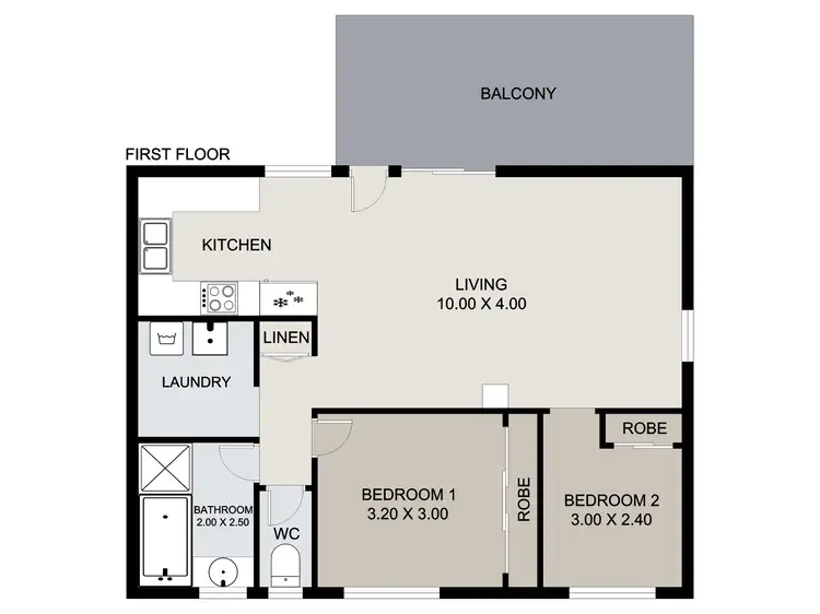 Floorplan of Homely unit listing, 8/4 Pittsbay Crescent, Boyne Island QLD 4680