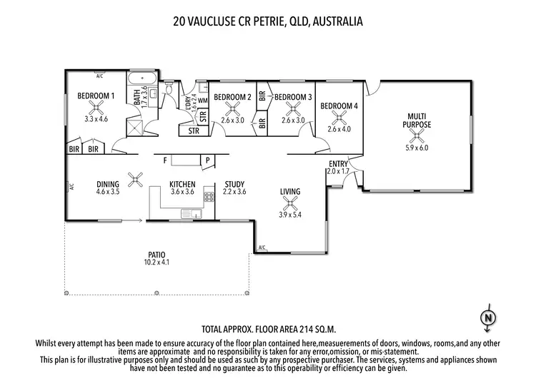 Floorplan of Homely house listing, 20 Vaucluse Crescent, Petrie QLD 4502
