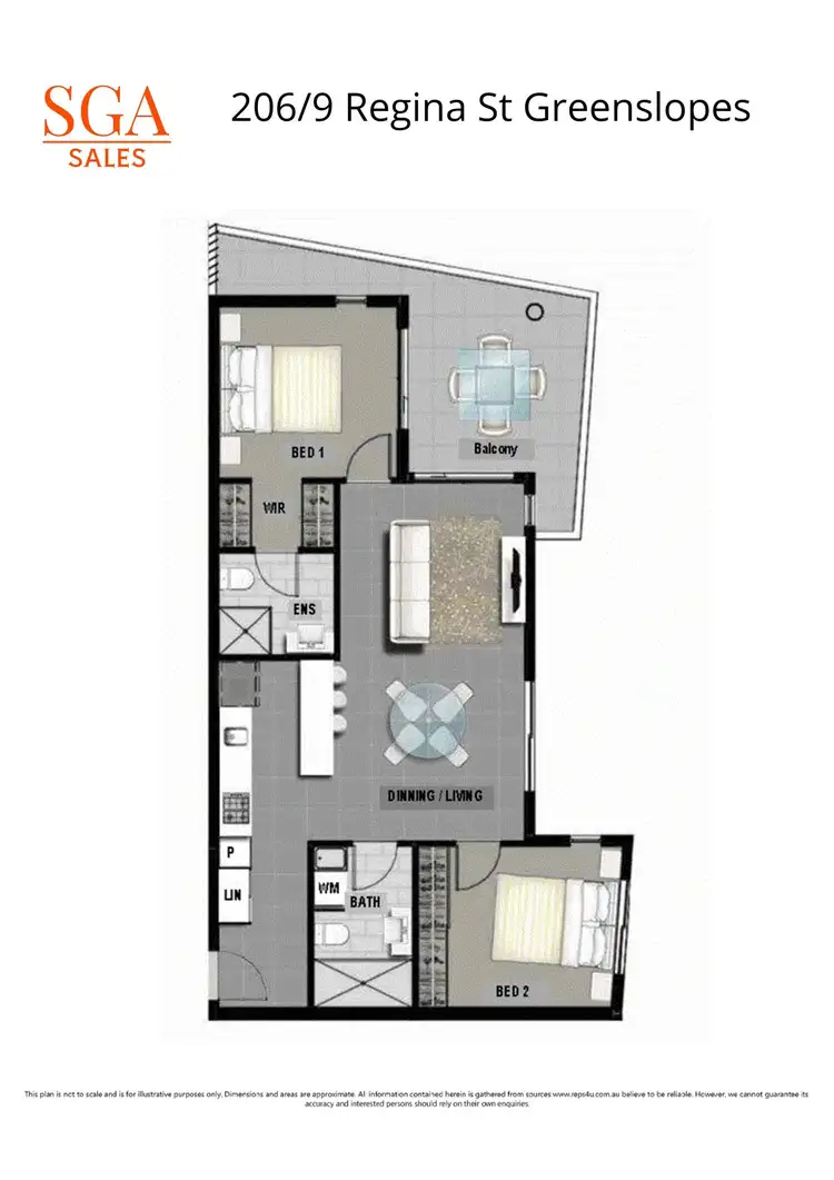 Floorplan of Homely apartment listing, 306/9-15 Regina Street, Stones Corner QLD 4120