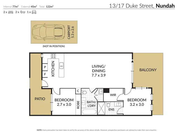 Floorplan of Homely unit listing, 13/17 Duke Street, Nundah QLD 4012